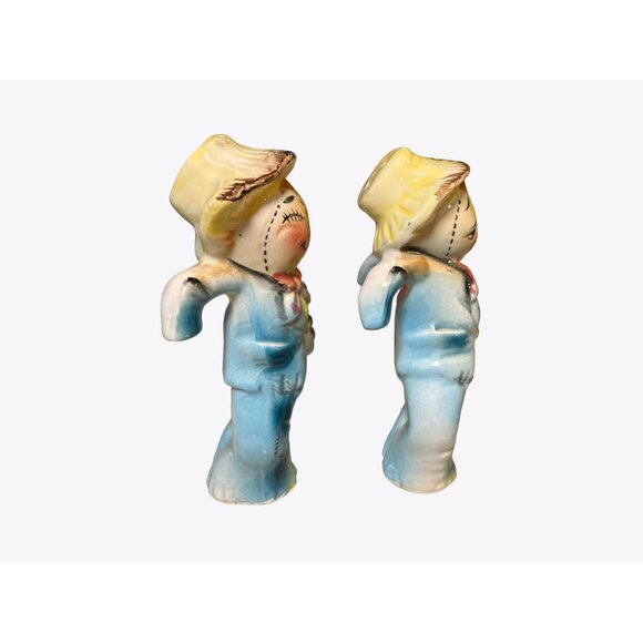 Scarecrow Salt and Pepper Vintage Shaker Set - Picture 5 of 10